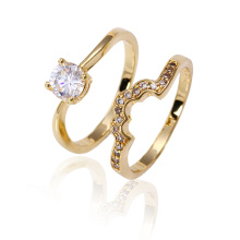 Xuping Mode 14k Gold überzogener Ring der Liebe mit weißem CZ Stein